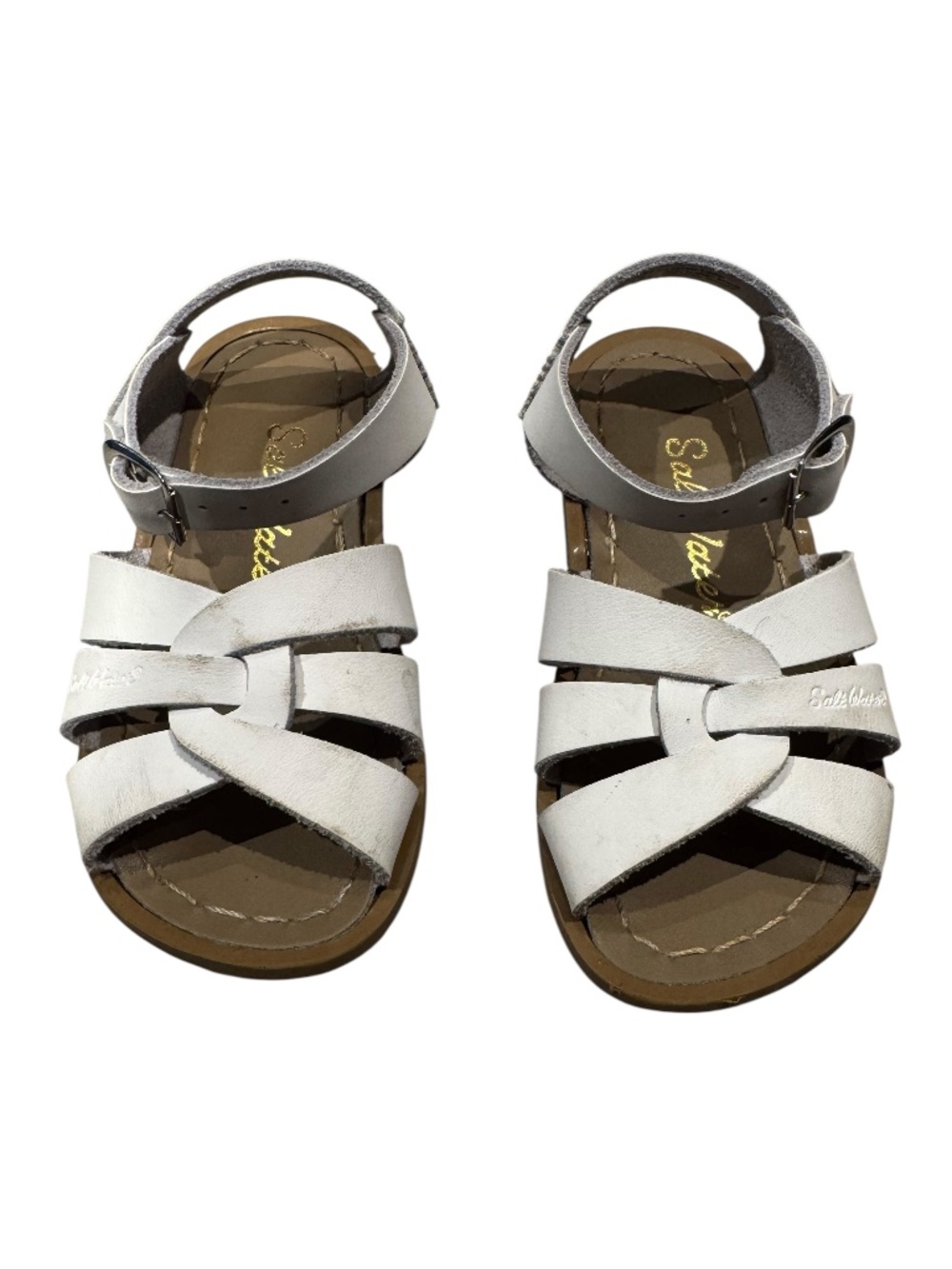 SALTWATER white classic sandals - size 8C
